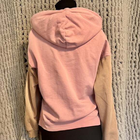 H&M Youth Colorblock Half-Zip Hoodie – Size 14 Pink, Tan, Maroon - Picture 7 of 12